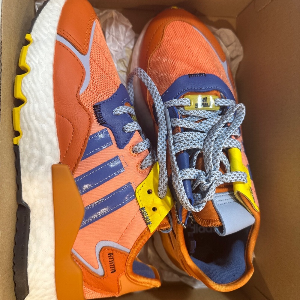 Adidas Ninja Nite Jogger Shoes Size Kids 6 Youth Orange Lace Up Active - new